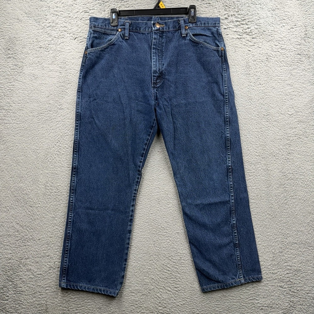 Wrangler USA 13MWZDD Cowboy Cut Orig Fit Jeans Dark Stone Wash Denim Mens 34x27